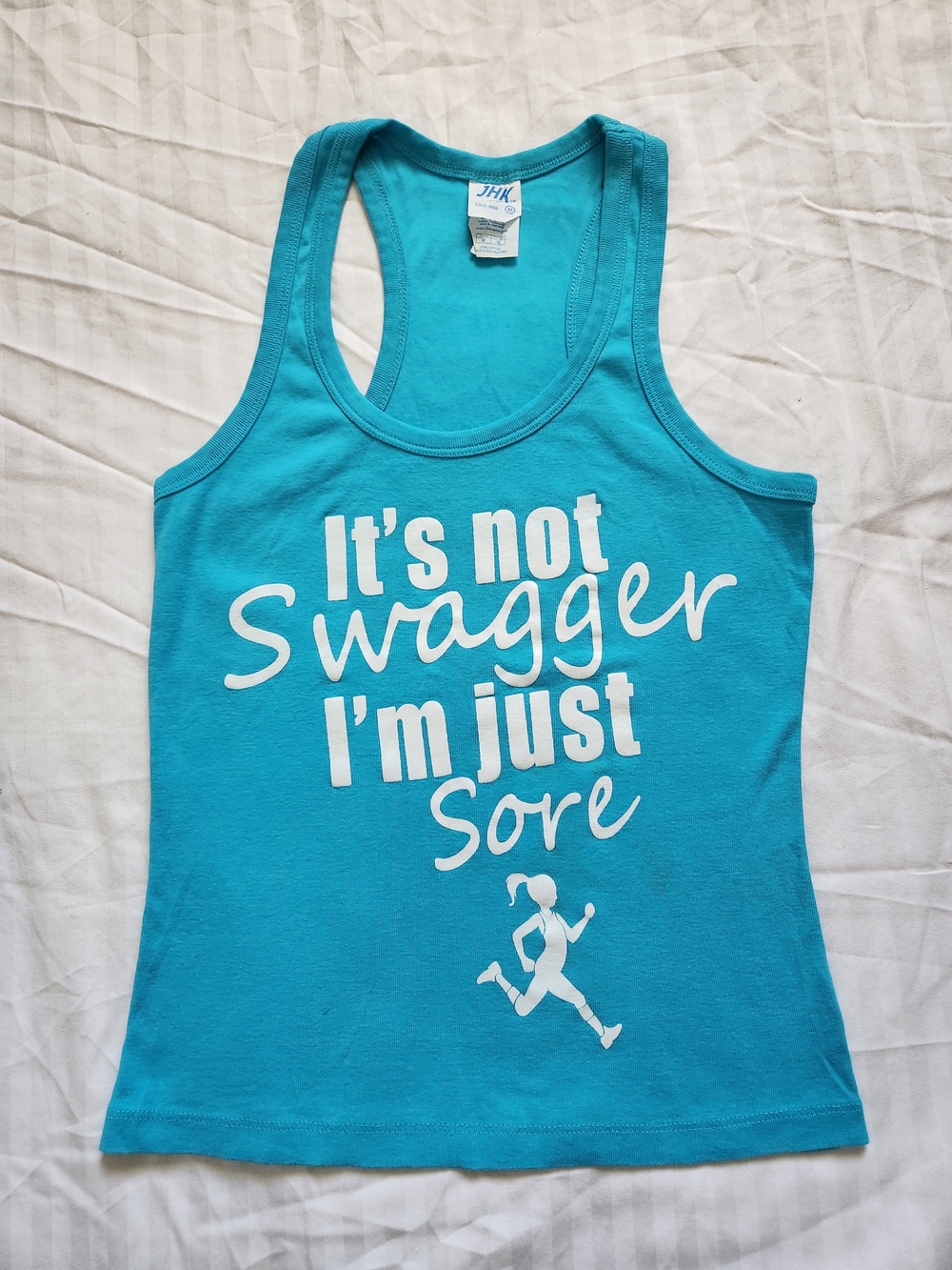 Women's Teal Graphic Racerback Tank Top -